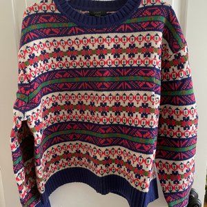 J.CREW 100% Wool Perfect Condition Fair Isle Pattern Sweater XL